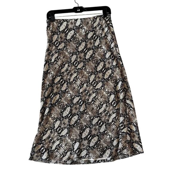 Evereve Peyton Jenson Midi Snake Flowy Skirt Women's Size Medium - Picture 3 of 5